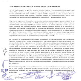 Reglamento comision igualdad_cortefiel