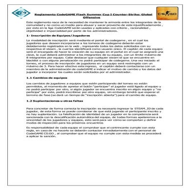 Reglamento csgo flash summer cup 