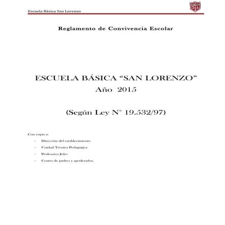 Reglamento de convivencia escolar