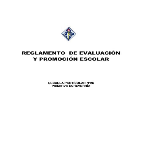 Reglamento de evaluación 2016