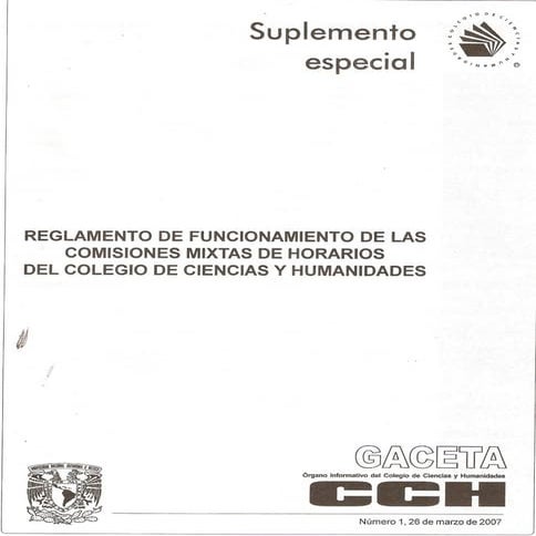 Reglamento de funcionamiento de las comisiones mixtas