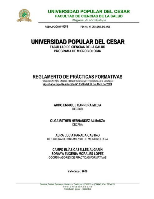 Reglamento De Practicas Microbiologia 2009