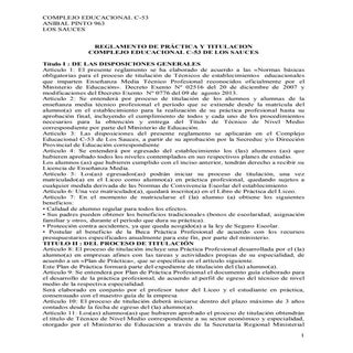 Reglamento de práctica y titulacion a