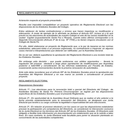 Reglamento Electoral