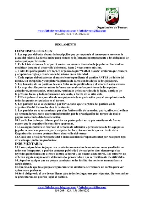 Reglas De Juego Del Futbol De Salon Ppt