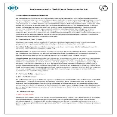 Reglamento  invite flash winter counter strike code game