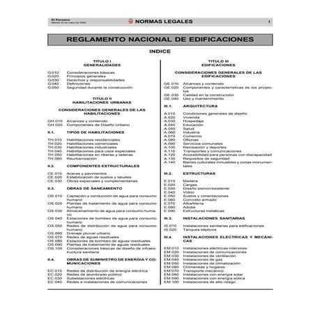 Reglamento nacional edificaciones