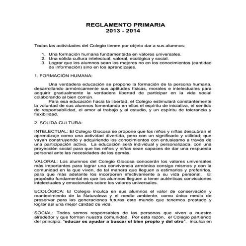 Reglamento primaria 2012 2013 