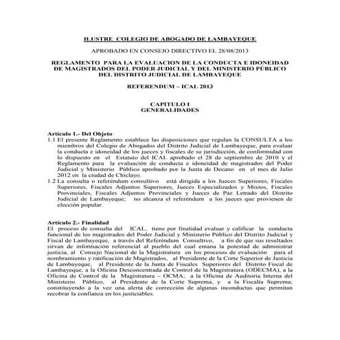 Reglamento referendum 2013