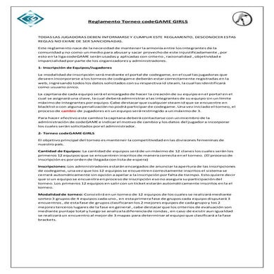 Reglamento torneo counter strike 1.6 girls code game