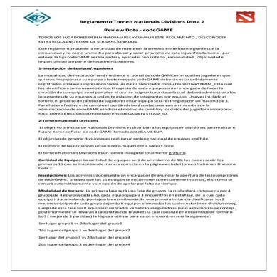 Reglamento torneo nationals divisions dota 2 por reviewdota