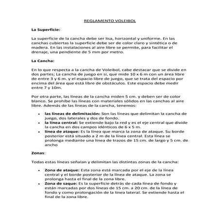 Reglamento voleibol