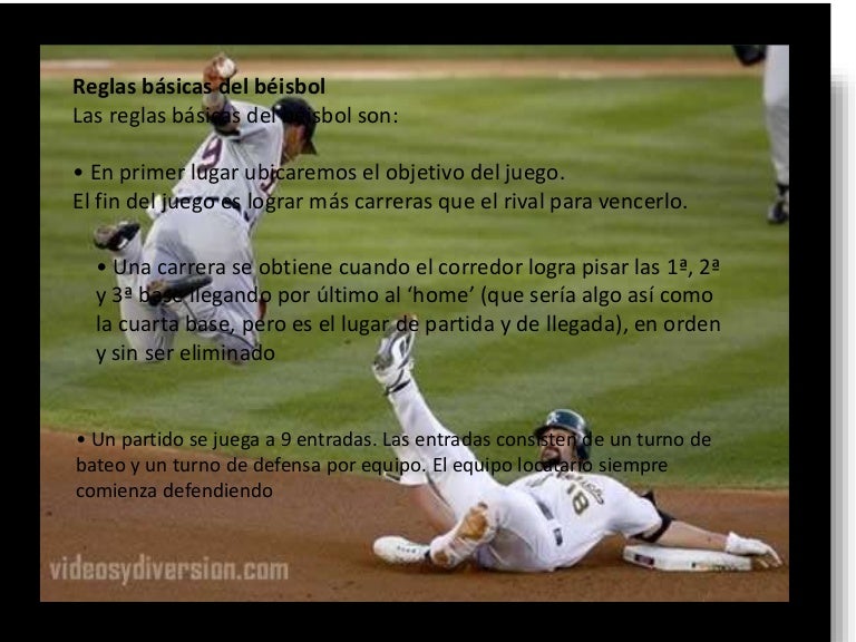 Reglas básicas del béisbol Reglas básicas del béisbol