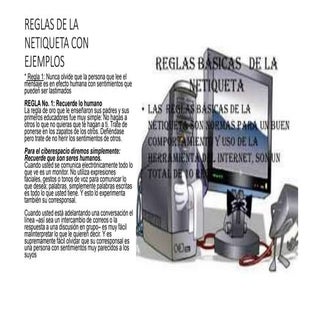 Reglas de la netiqueta con ejemplos