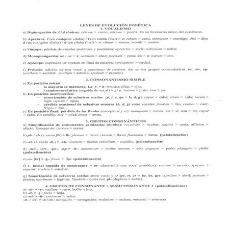 Reglas evolucion fonetica