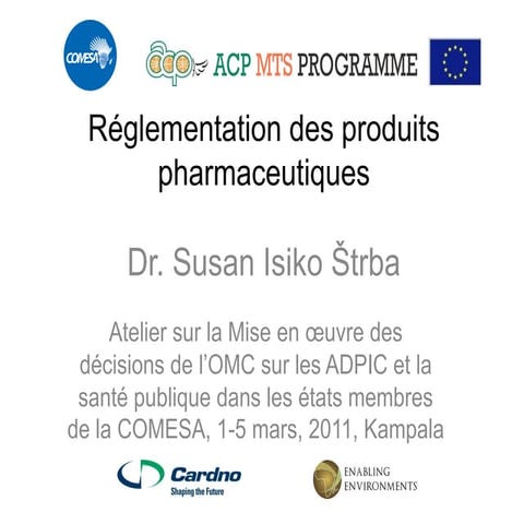 Reglementation des produits pharmaceutique comesa