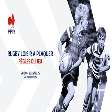 REGLES DU JEU Rugby loisir à plaquer (2024-2025) | PDF