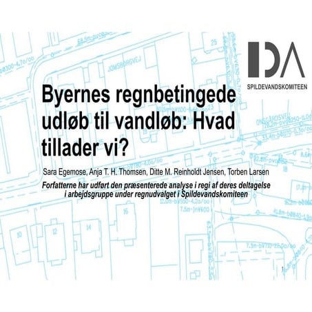 Regnbetingede udloeb-til-vandloeb