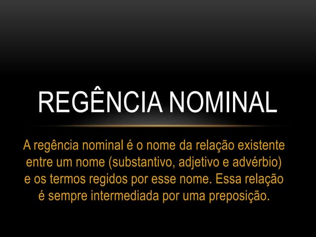 Regência nominal