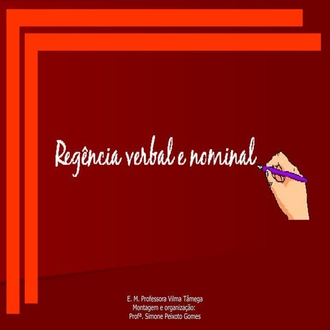 Regência verbal e nominal