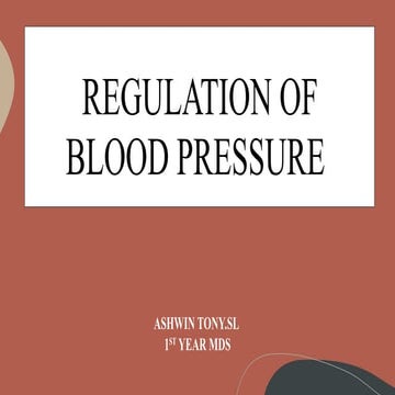 Regulation of arterial blood pressure (The Guyton and Hall Physiology ...