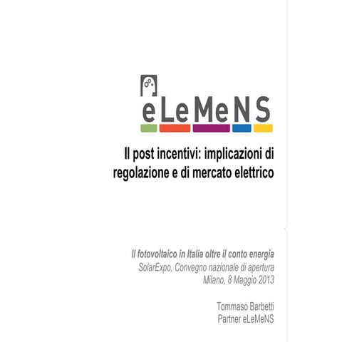 Regolazione&mercato pv