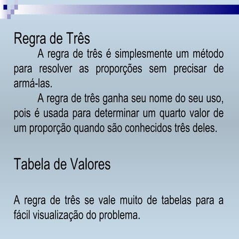 Regra de tres