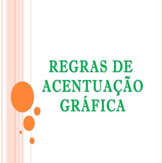 Regras de acentuação