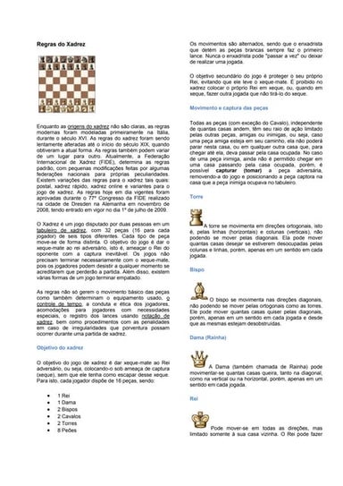 MANUAL DO JOGO DE XADREZ BRAINS CHESS