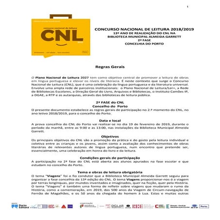 Regras gerais cnl porto