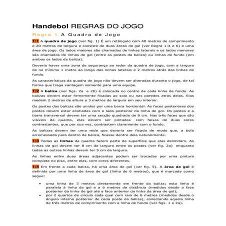 Regras handebol