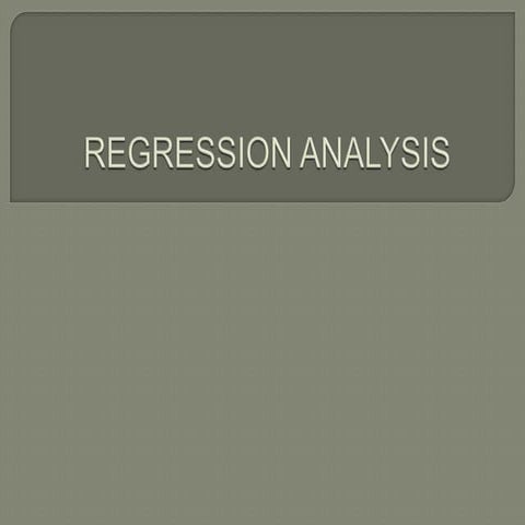 Regression analysis