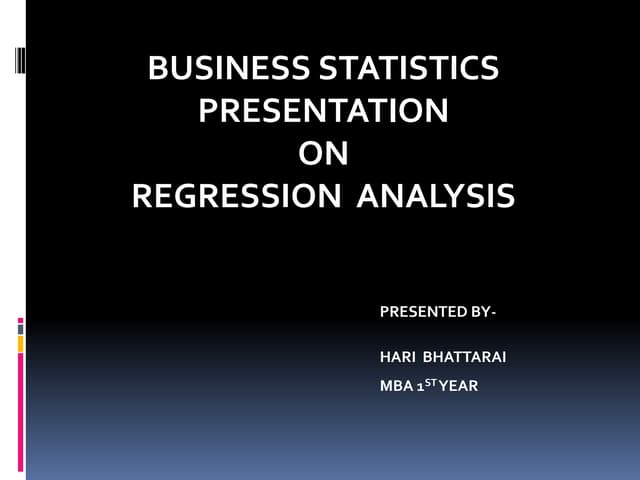 Regression analysis