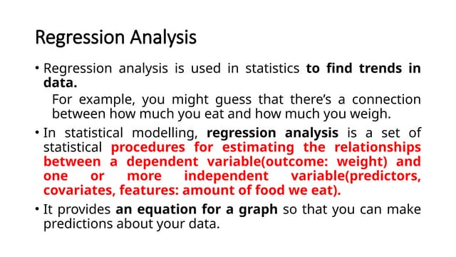 regression analysis presentation slides.