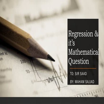 Regression & it’s Mathematical Question.pptx
