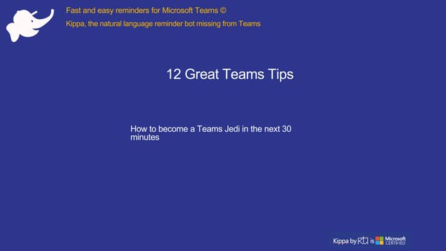 Regroove Teams Tips from Victoria O365 User Group Feb 2022