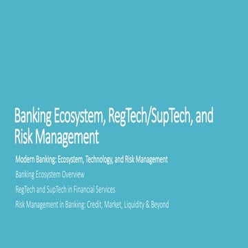 Technology for banking and financial services