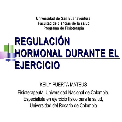 Regulación hormonal durante el ejercicio