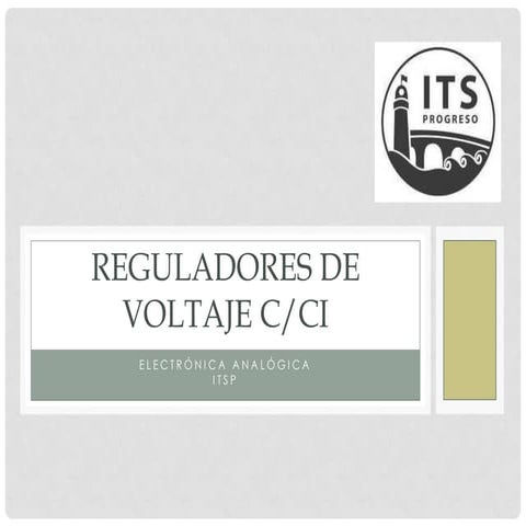 Reguladores voltaje lineales carrera Ingeniería electromecánica