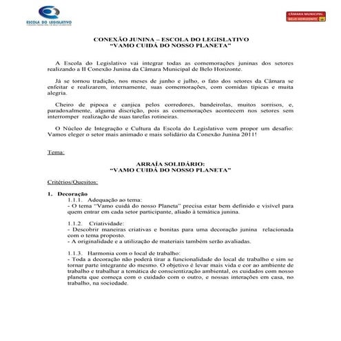 Regulamento Conexão Junina 2011