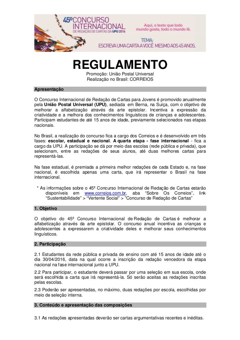 Regulamento 2016