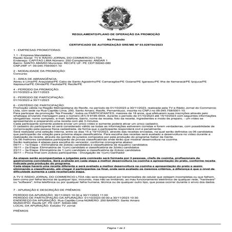 TV JORNAL - REGULAMENTO DO QUADRO SENAC NA PRESSÃO