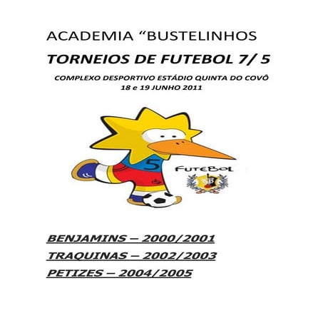 Regulamento academia verao cup