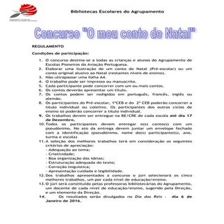 Regulamento concurso conto de natal