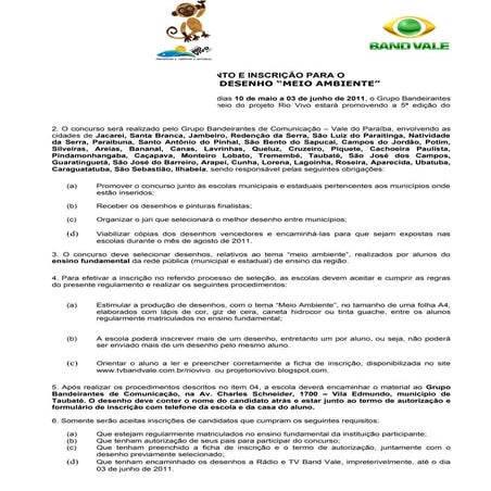Regulamento concurso de desenho rio vivo 2011[1]
