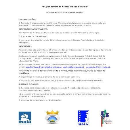 Regulamento i open jovem 2014