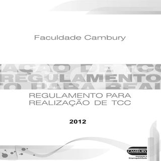 Regulamento pararealizacaodetcc 2012