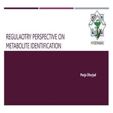 REGULAOTRY PERSPECTIVE ON MET ID