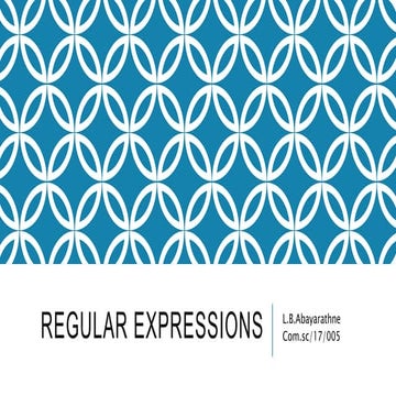 Regular expression