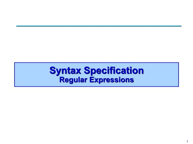 Regular expressions